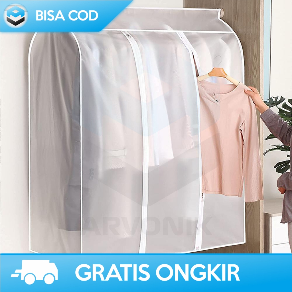Jual Plastik Cover Baju Gantung Anti Debu Pelindung Pakaian Transparan Shopee Indonesia 0237