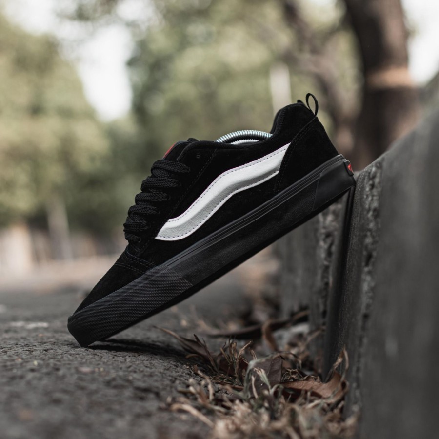 Sepatu Vans KNU Skool Black Black White Grade Original 100 Hitam Syndicate Sneakers ID