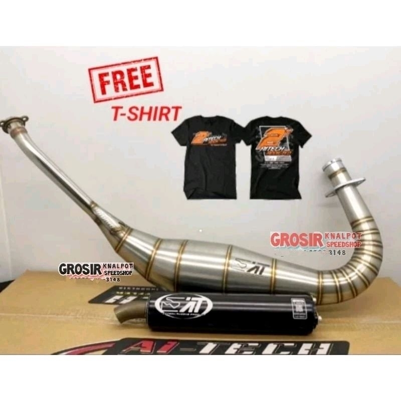 Jual Knalpot Racing AITECH ORIGINAL New GEN 4 FULSET Stainles FREE Kaos ...