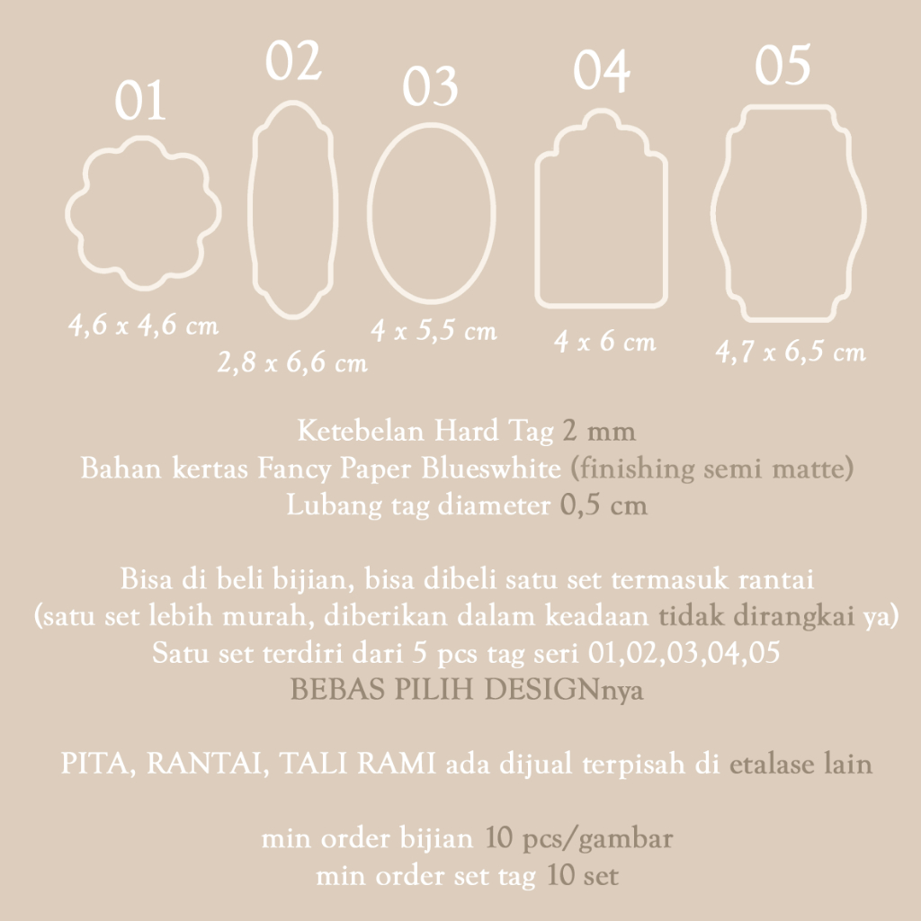 Jual Cute Tag Hampers Hard Tag Gift Tag Hangtag Tebal Souvenir Satu ...