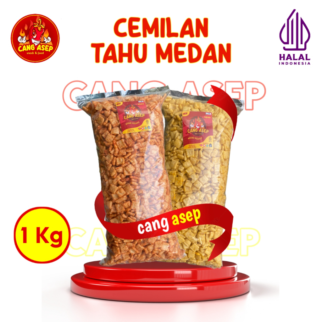 Jual Cemilan Tahu Medan 1kg Makanan Ringan Cang Asep Snack Shopee