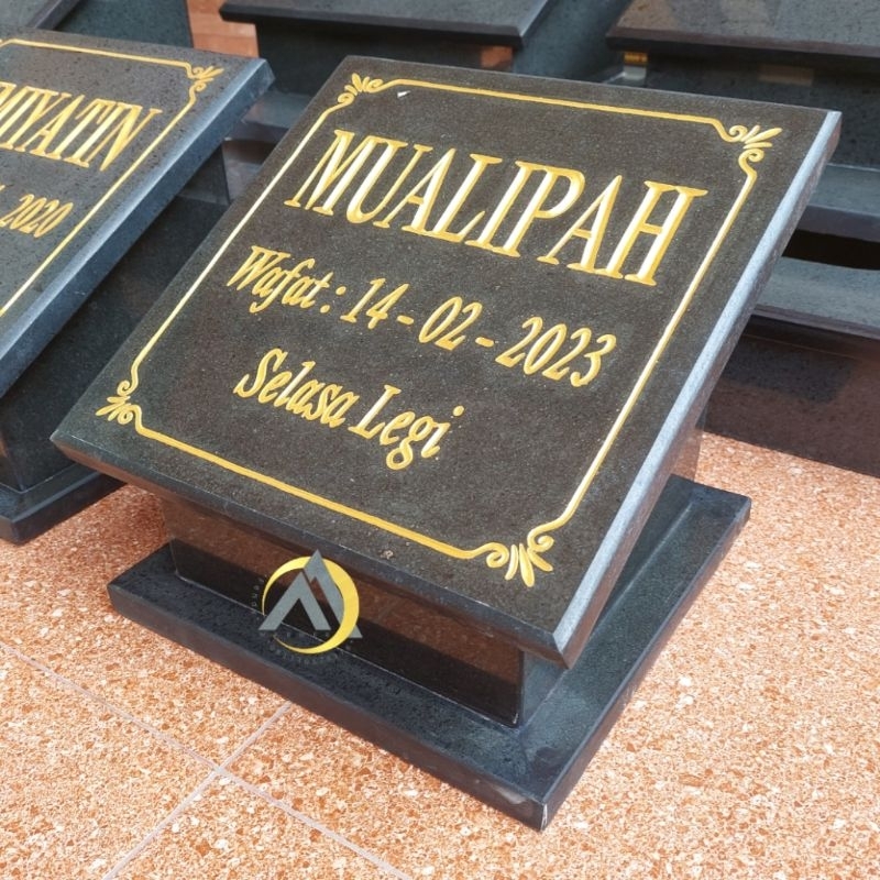 Jual Maesan box mini pondasi plat bahan batu asli granit hitam 25x20 ...