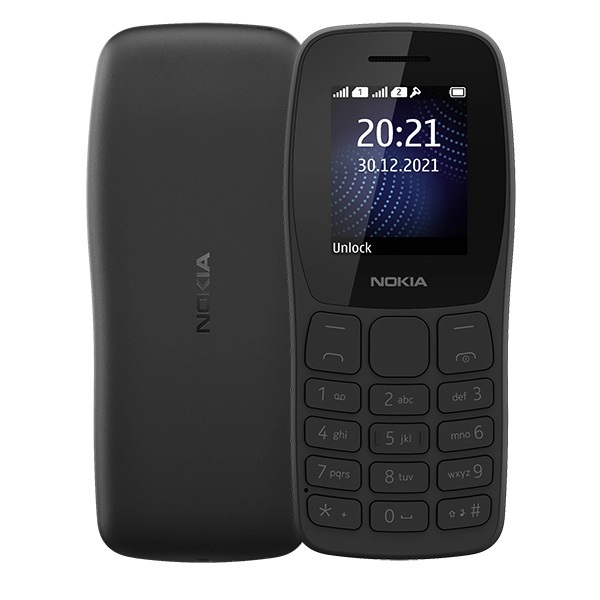 Nokia 105 TA-1034 2G 8MB 4MB Ram Dual SIM 800 mAH - Black