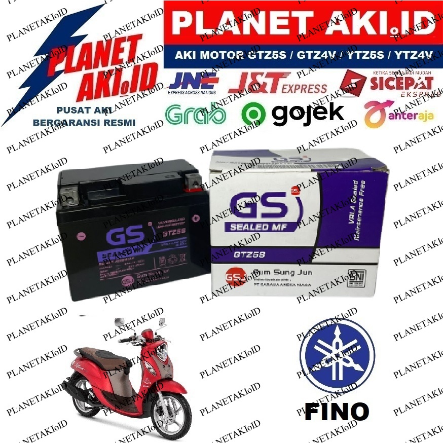 Jual Aki Motor Yamaha Fino GTZ5S Accu Kering MF | Shopee Indonesia
