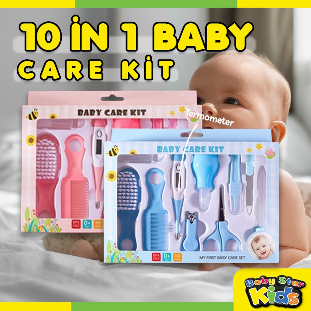 BABY CARE 1OIN1 TERMO NAIL KIT SET Alat Perawatan Sisir Gunting Bayi Hadiah Lahiran Newborn Gift COD