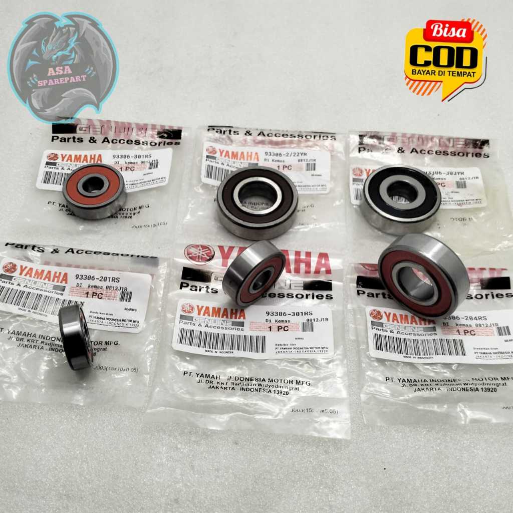 Jual PAKET BEARING KLAHAR RASIO ASLI ORIGINAL YAMAHA 2PH UNTUK MOTOR ...