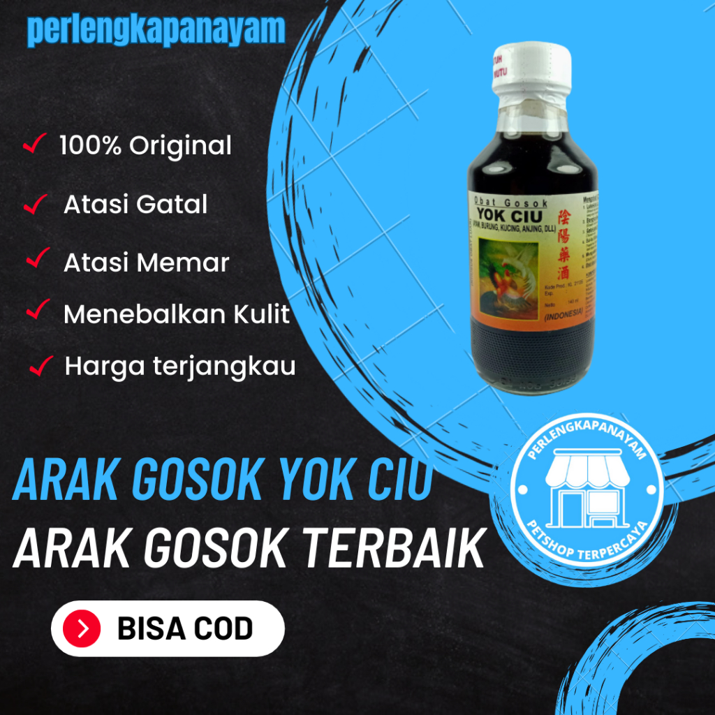 Jual PERLENGKAPAN AYAM Arak Gosok Obat Luka Memar Luar Dalam