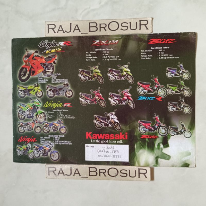 Jual Poster brosur katalog Kawasaki Kaze Zone/Ninja 150 RR