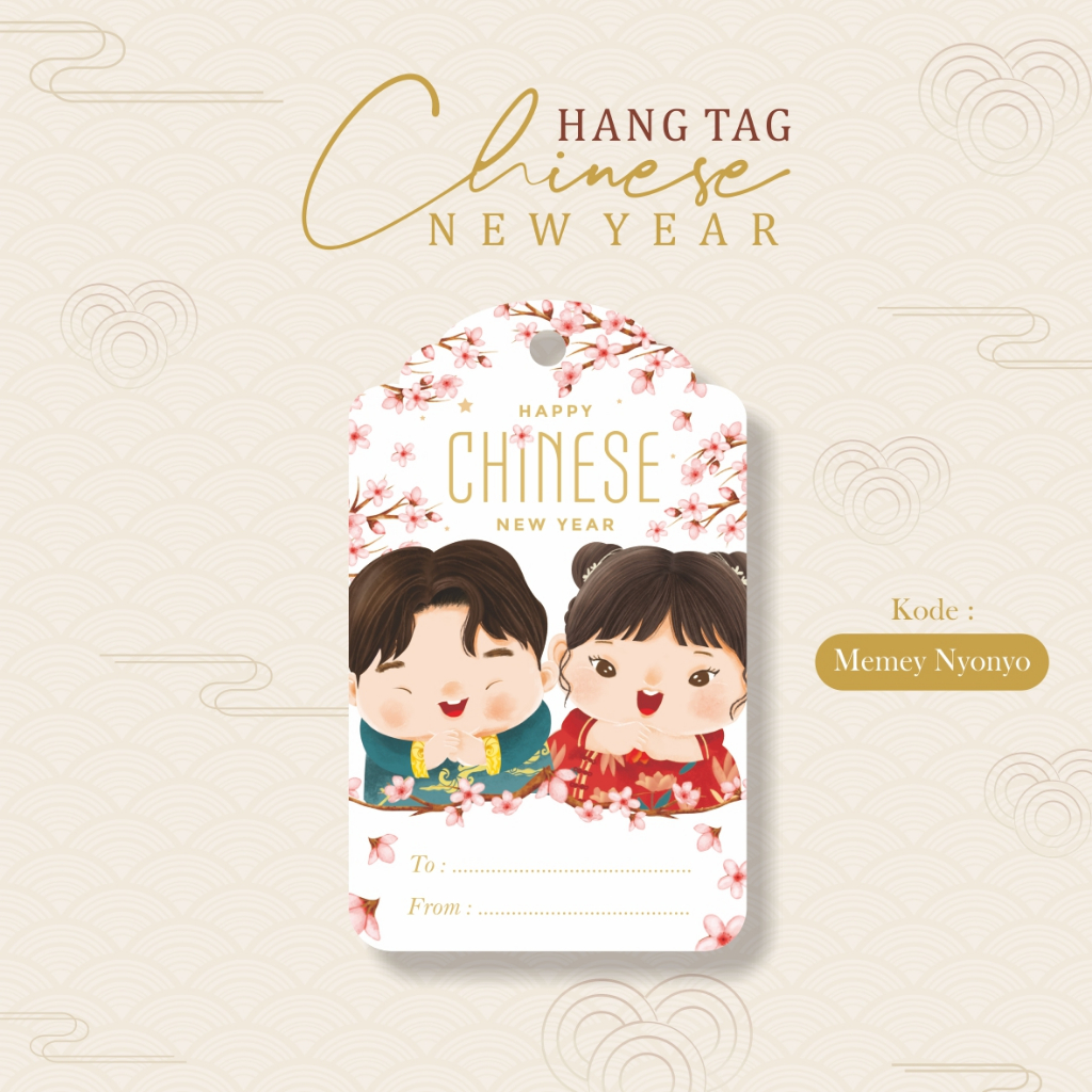 Jual Hangtag Chinese New Year Imlek Sincia Rabbit Label Tag Parcel Kado ...
