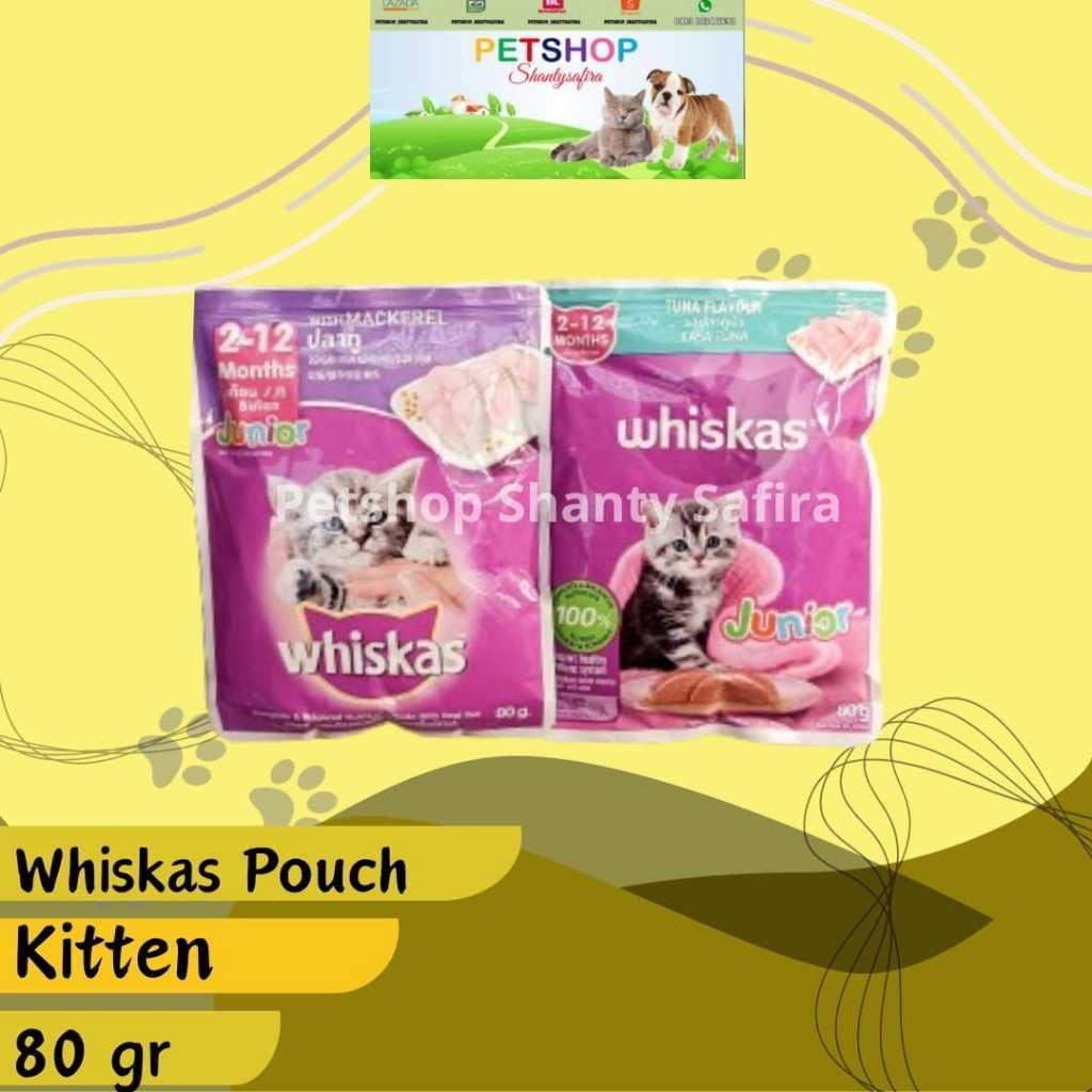 Jual MAKANAN KUCING WHISKAS JUNIOR POUCH 80 GR UNTUK ANAK KUCING