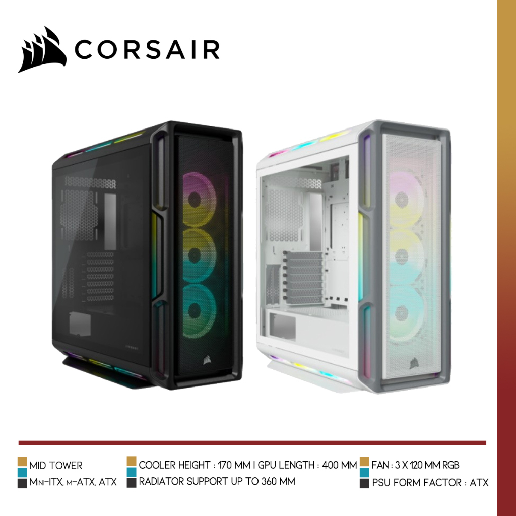 Jual Corsair - iCUE 5000T RGB Tempered Glass Mid-Tower ATX PC Case ...