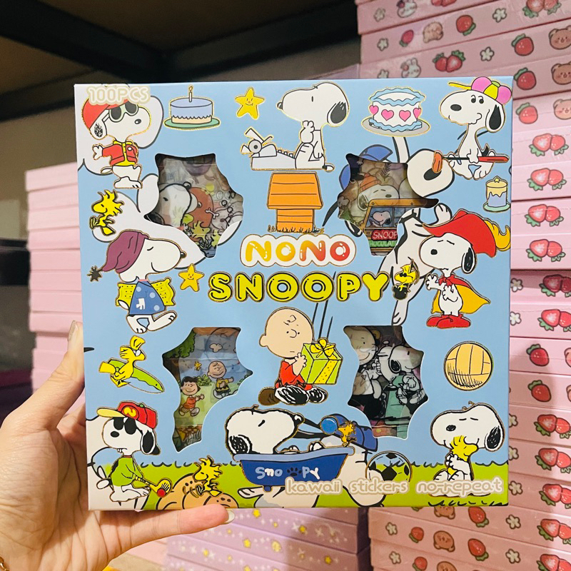 Jual [PSS] STIKER NONO SNOOPY ISI 100 LEMBAR | STIKER VIRAL | STIKER ...
