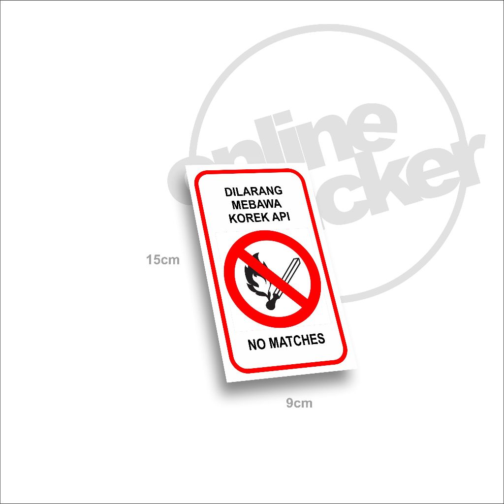 Jual Stiker Rambu Larangan safety sign | Print. Sticker | Shopee Indonesia