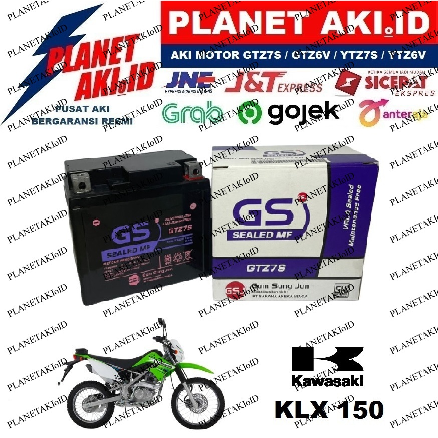 Jual Aki Motor Kawasaki KLX 150 GTZ7S Accu Kering MF | Shopee Indonesia