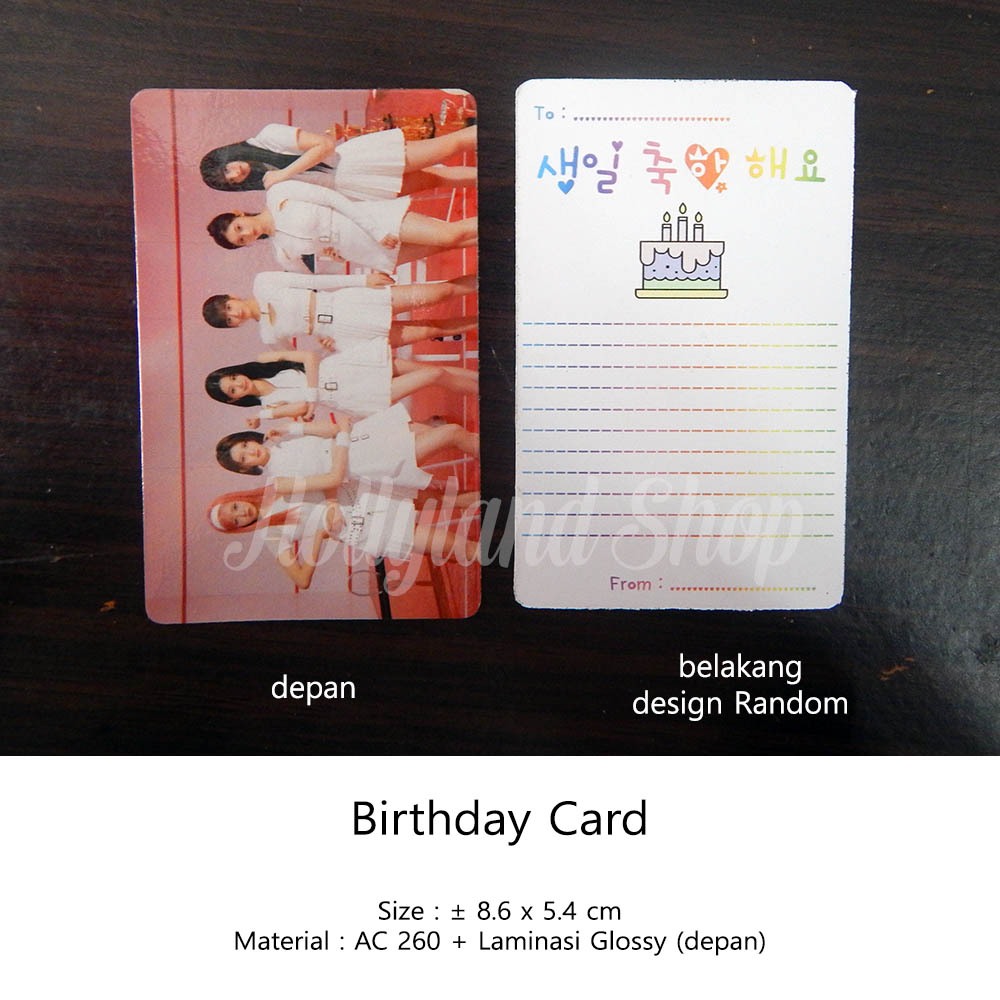 Jual Birthday Card Kartu Ucapan Ulang Tahun Kpop IVE (isi 2pcs
