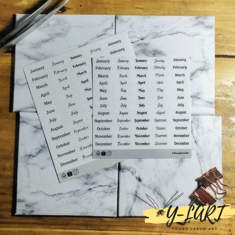Jual Ylart English Sticker Names of Months Sheet | Shopee Indonesia