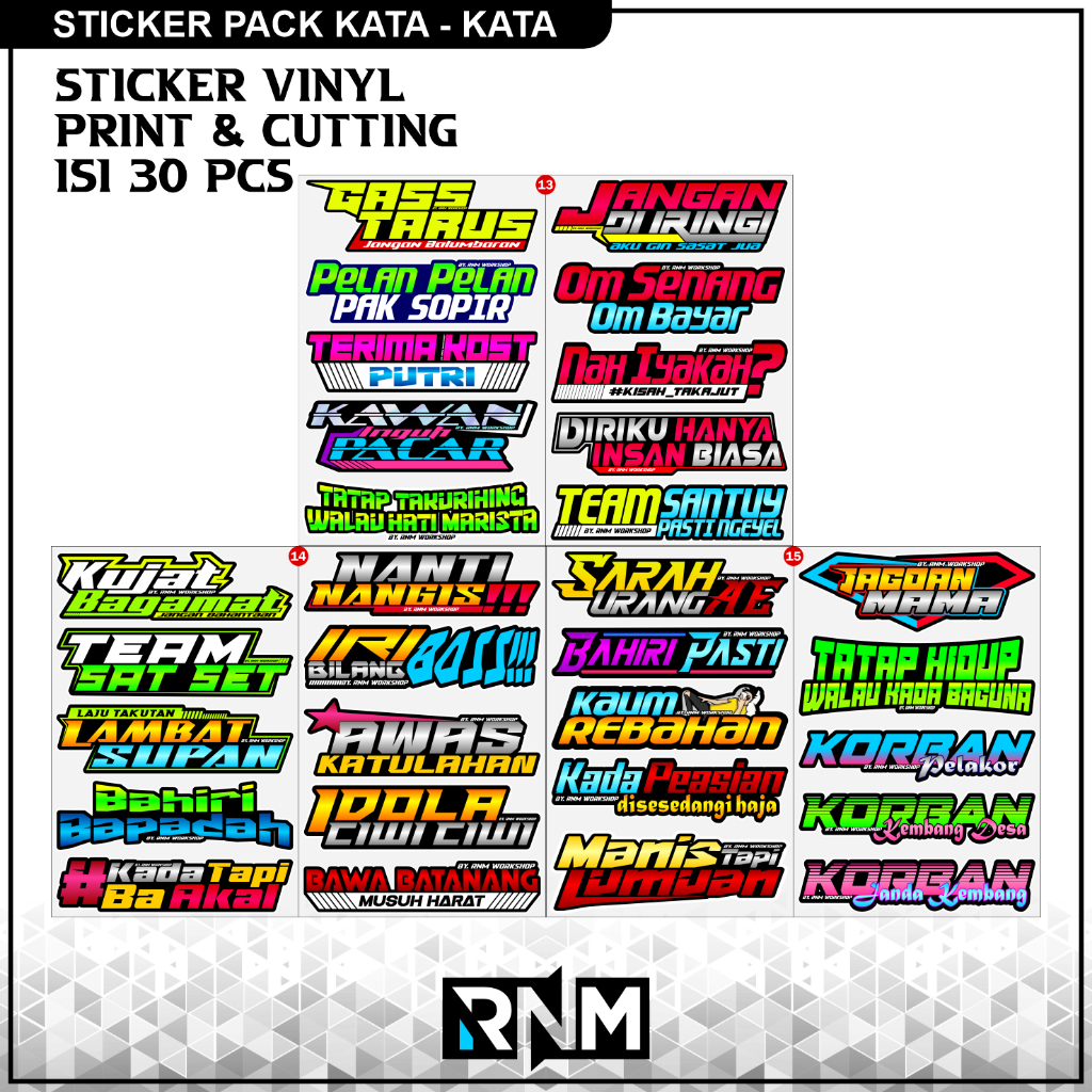 Jual Sticker pack kata kata racing isi 30 pcs | Shopee Indonesia