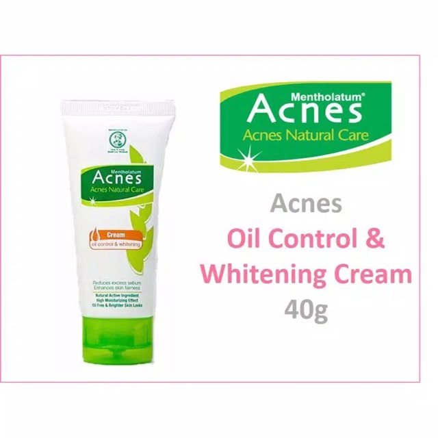 Jual Acnes Natural Care Oil Control & Whitening Cream 40g Shopee