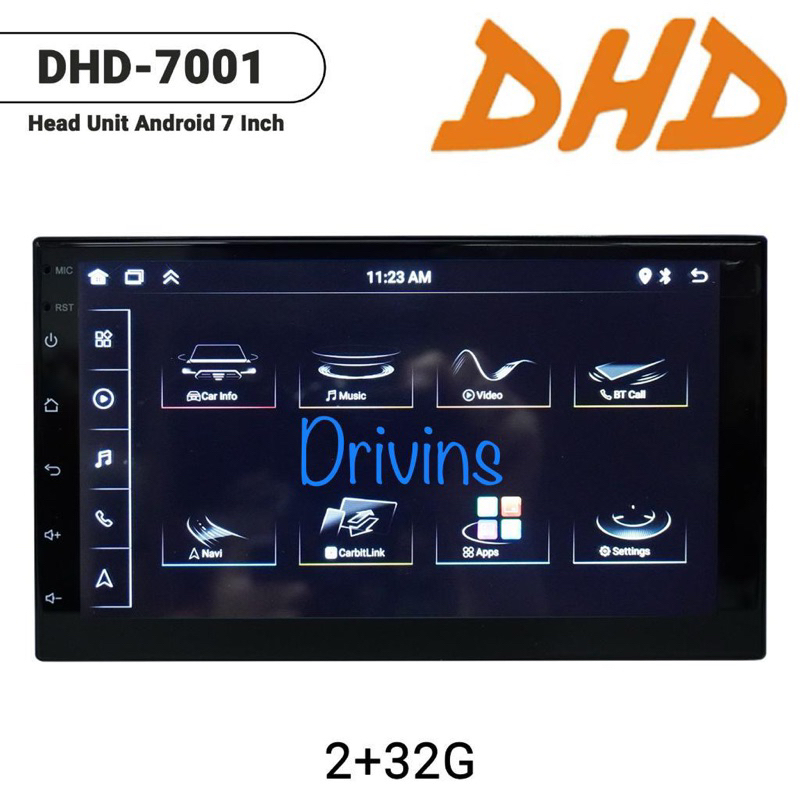Jual Head Unit Double Din Android Dhd-7001 7” Inch Ram 2+32GB Universal ...