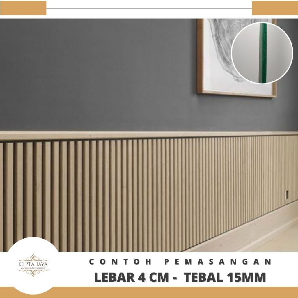 Jual Slat Wall Slatwall Batten Wal Décor 15 mm Ukuran 100 x 4 cm dan ...