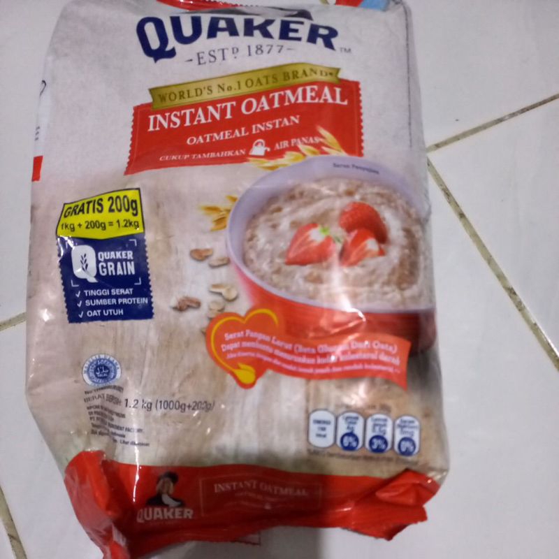 Jual Quaker instant oatmeal 1200gr expired mei 2024 Shopee Indonesia