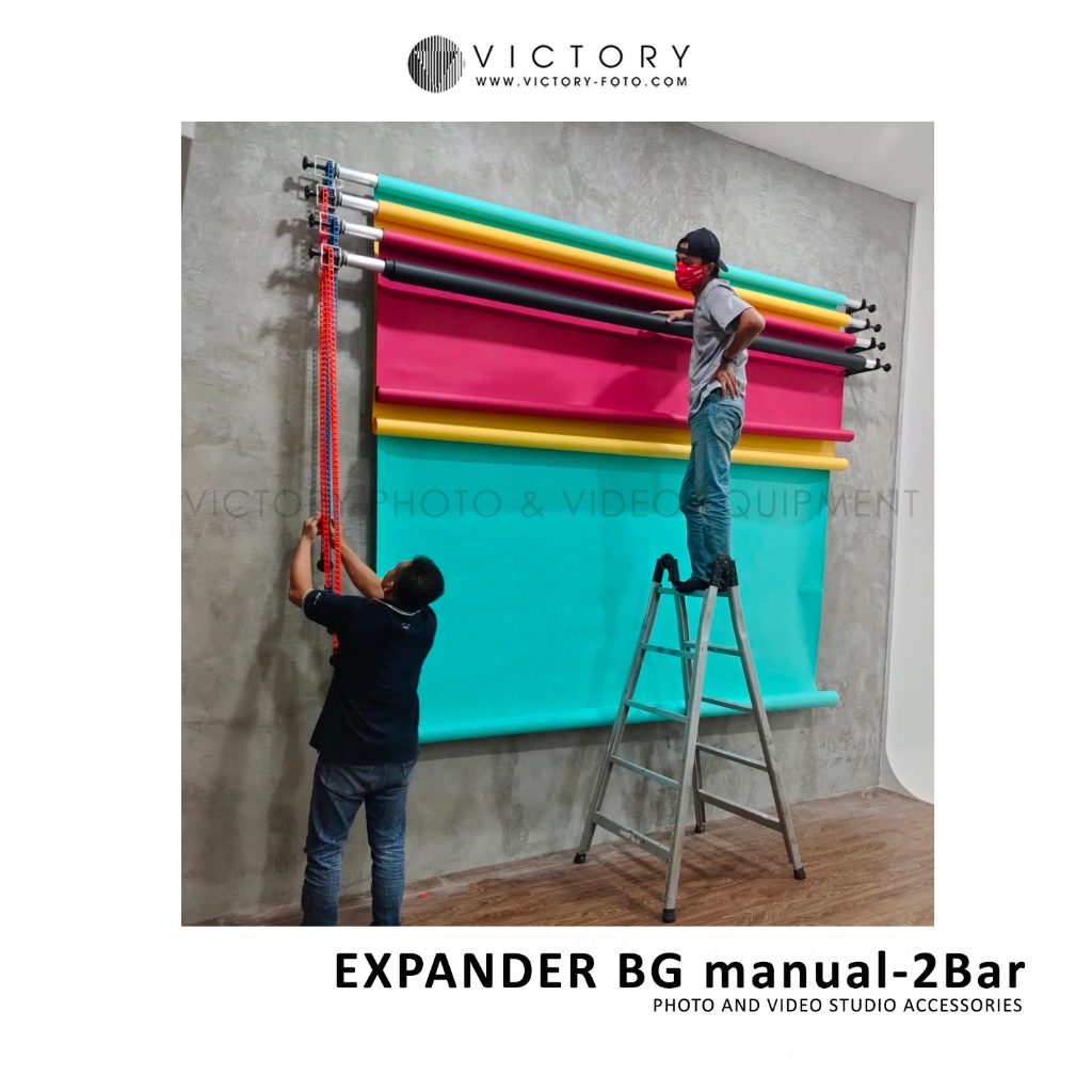 Jual Expander Manual Background Foto 2 bar, Alat Pengait Backdrop ...