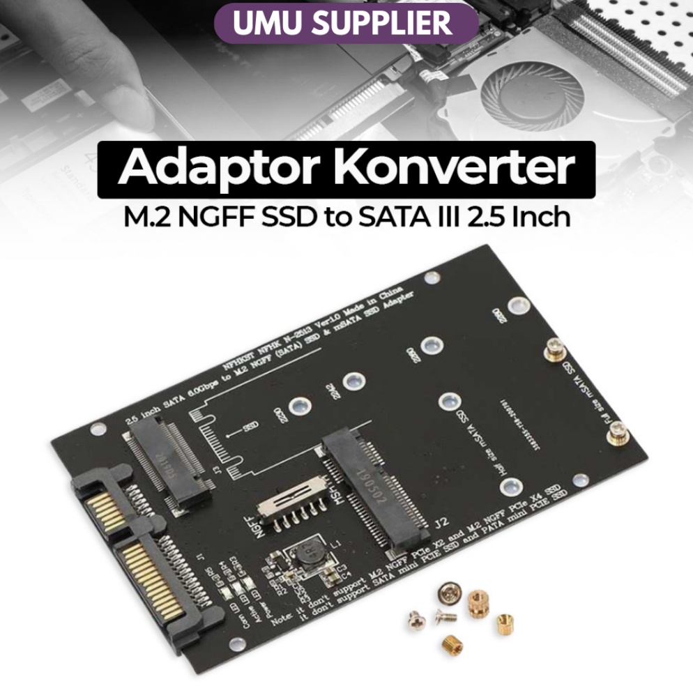 Jual Produk Umu Supplier Adapter Ssd M2 Ngff Msata Sata 3 6gbs 25 Inch Converter M2 Laptop 82 3761