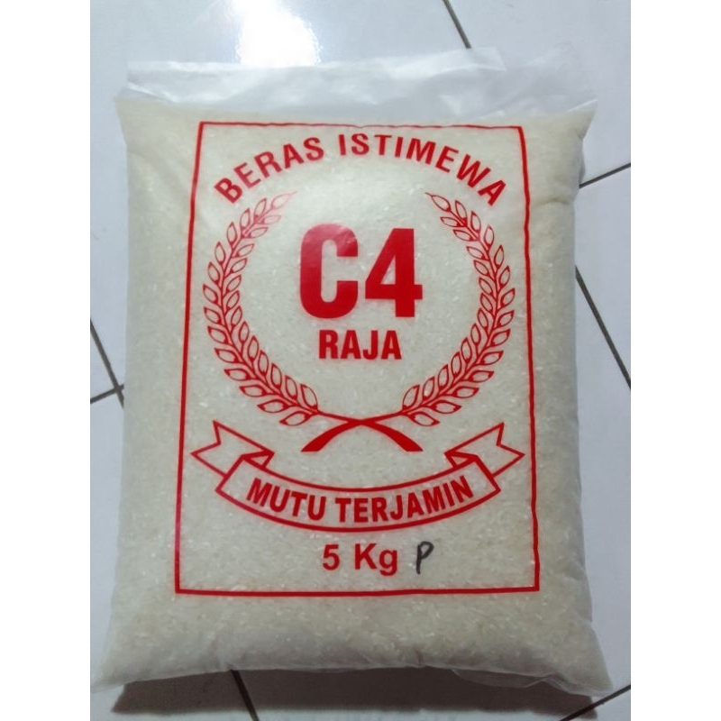 Jual BERAS C4 RAJA PREMIUM KEMASAN 5KG | Shopee Indonesia