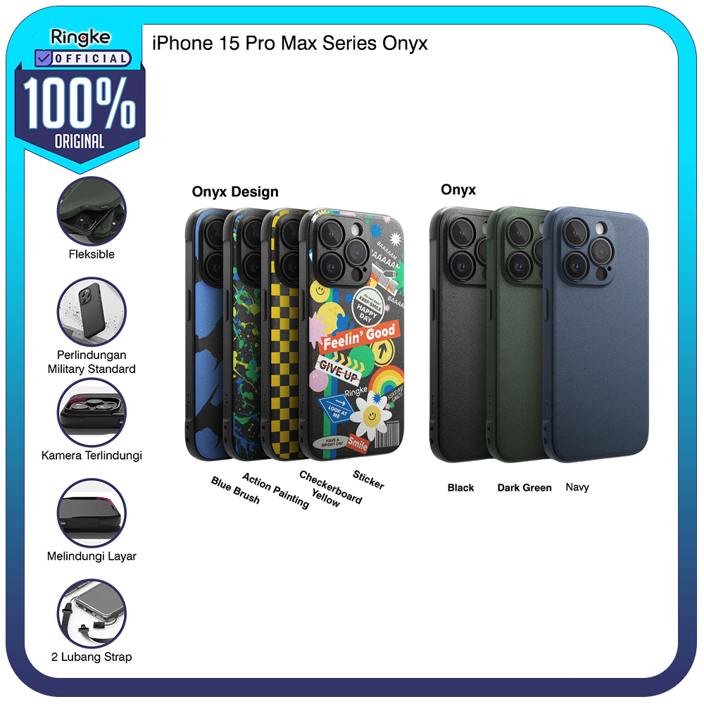Jual Casing Ringke iPhone 15 Pro Max Onyx Softcase Tahan Banting ...