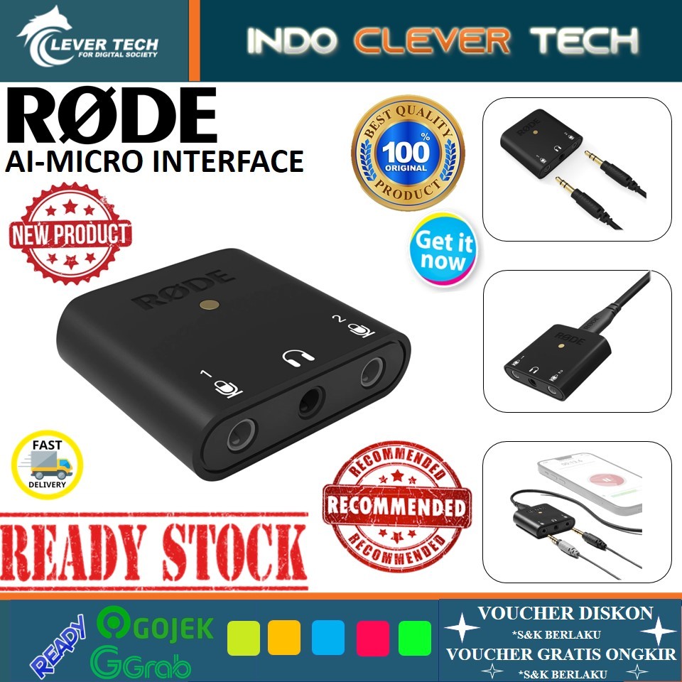 Jual Rode AIMicro Compact Dual Channel Audio Interface AI Micro