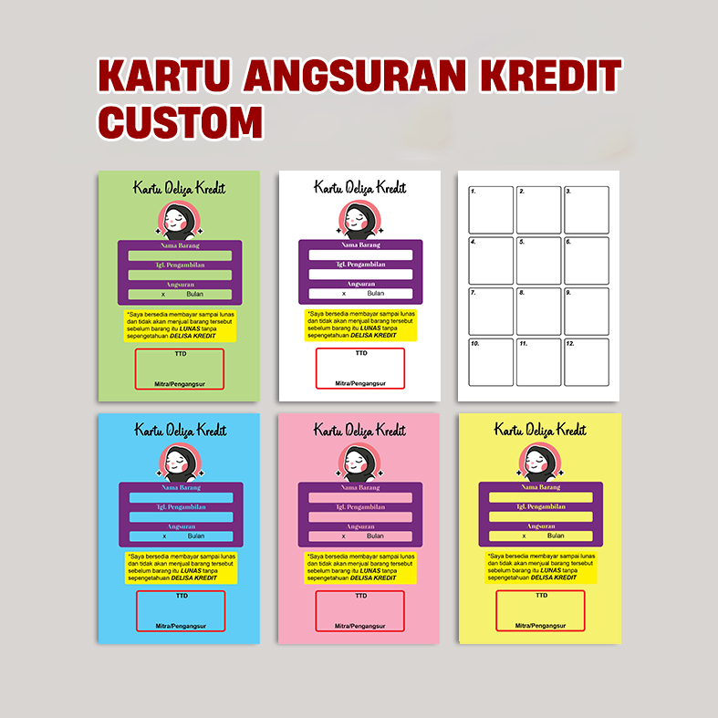Jual Kartu Angsuran Kredit Custom | Shopee Indonesia