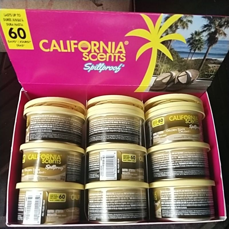 California Car Scents Deodorante Auto Golden State Delight – Confezione Risparmio Da 6 Pezzi, Profumatore Per Veicoli, Barche, Uffici