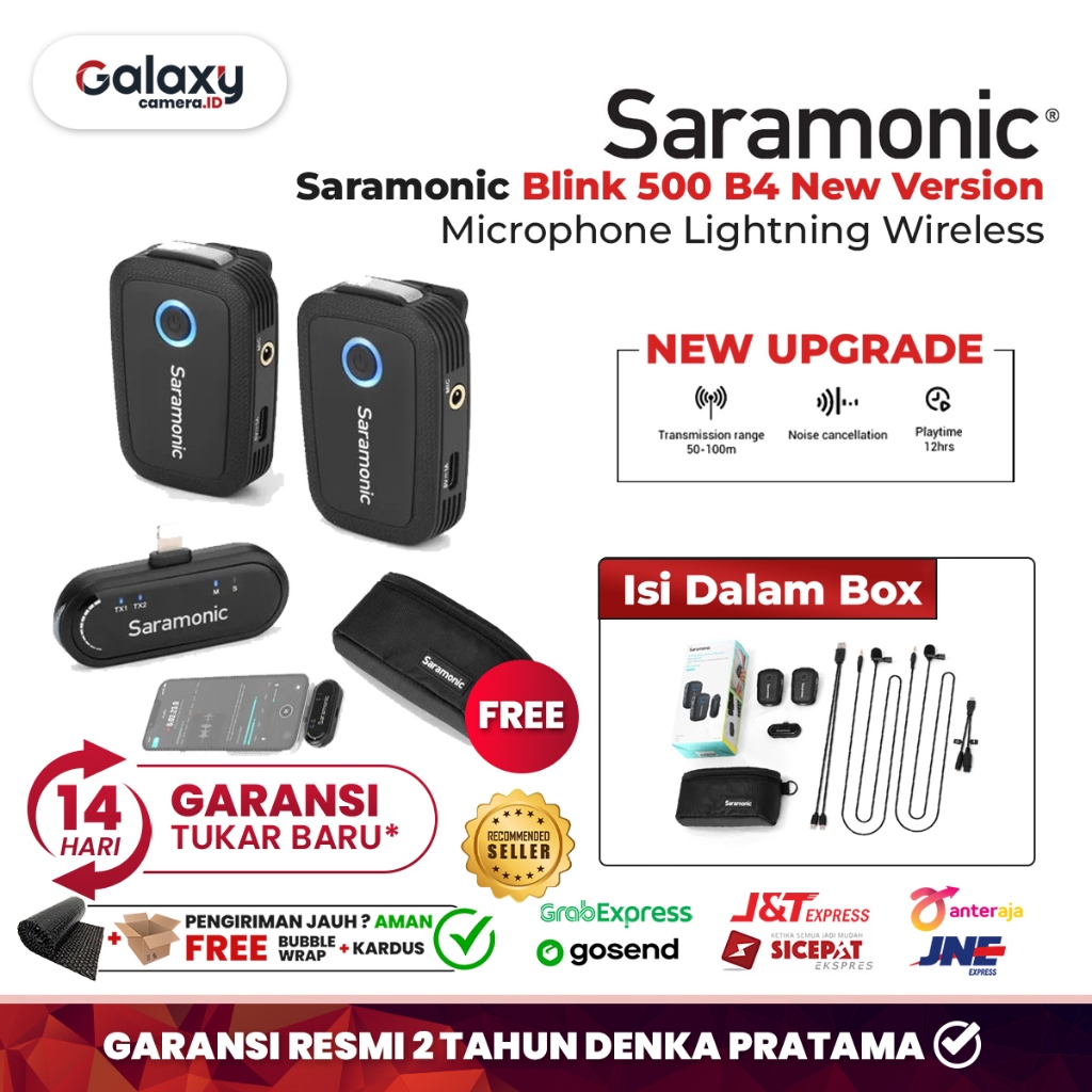 Jual Saramonic Blink 500 B4 Wireless Microphone Mic For Iphone Ios