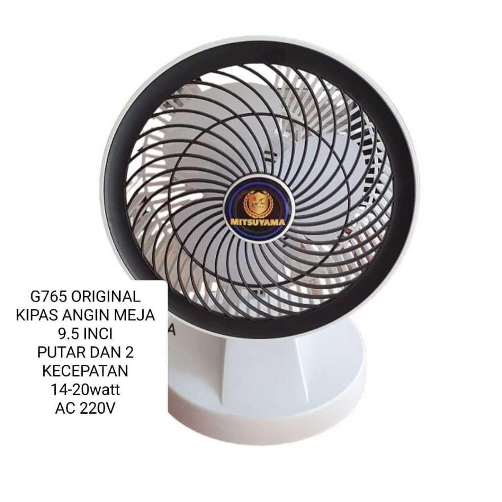 Jual G765 ORIGINAL KIPAS ANGIN MEJA DESK FAN 9.5 INCI IN PUTAR OTOMATIS ...