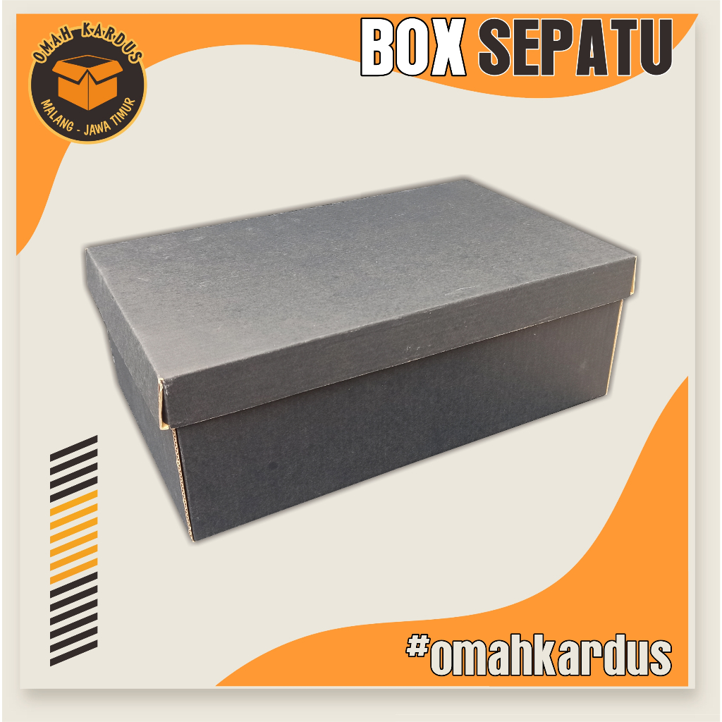 Jual Box Sepatu 32x20x11 cm E FLUTE / kardus box polos / kardus diecut ...