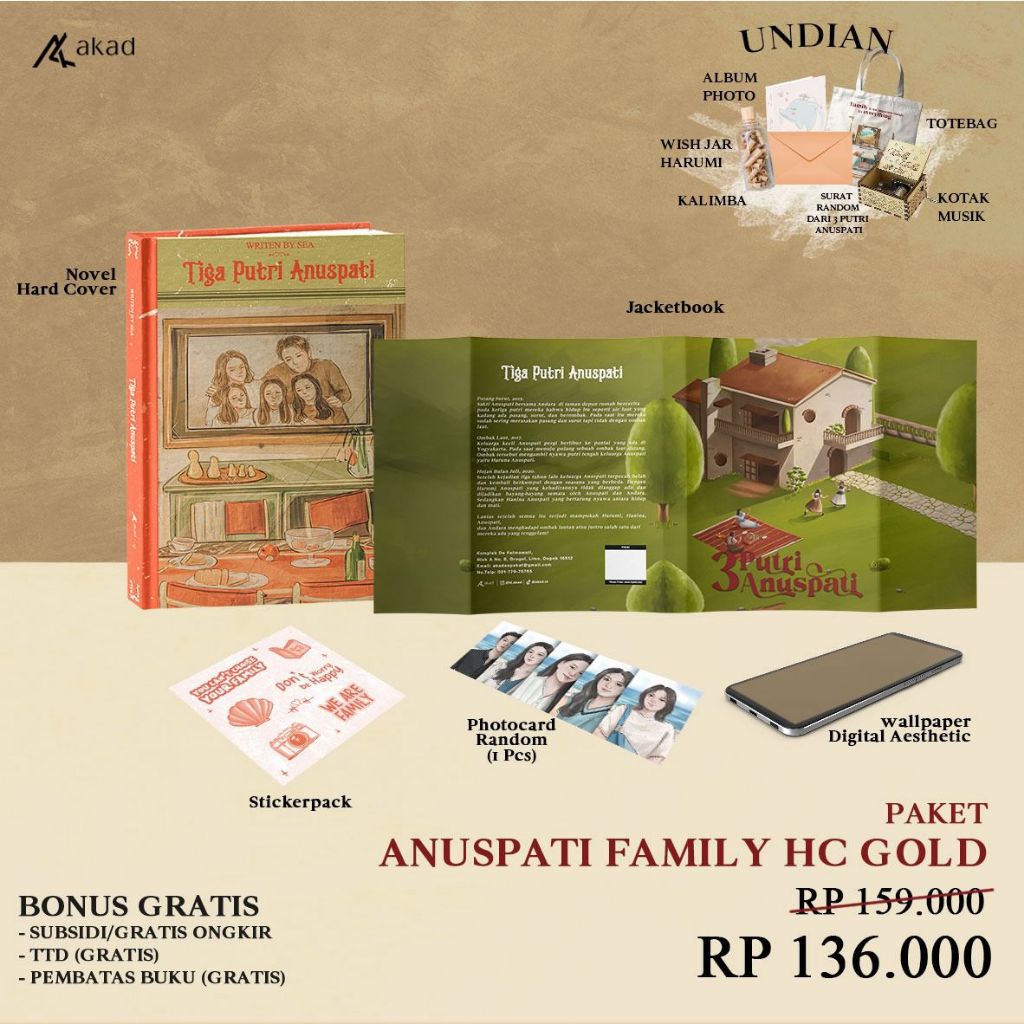 Jual Novel Tiga Putri Anuspati - Sea - Akad | Shopee Indonesia
