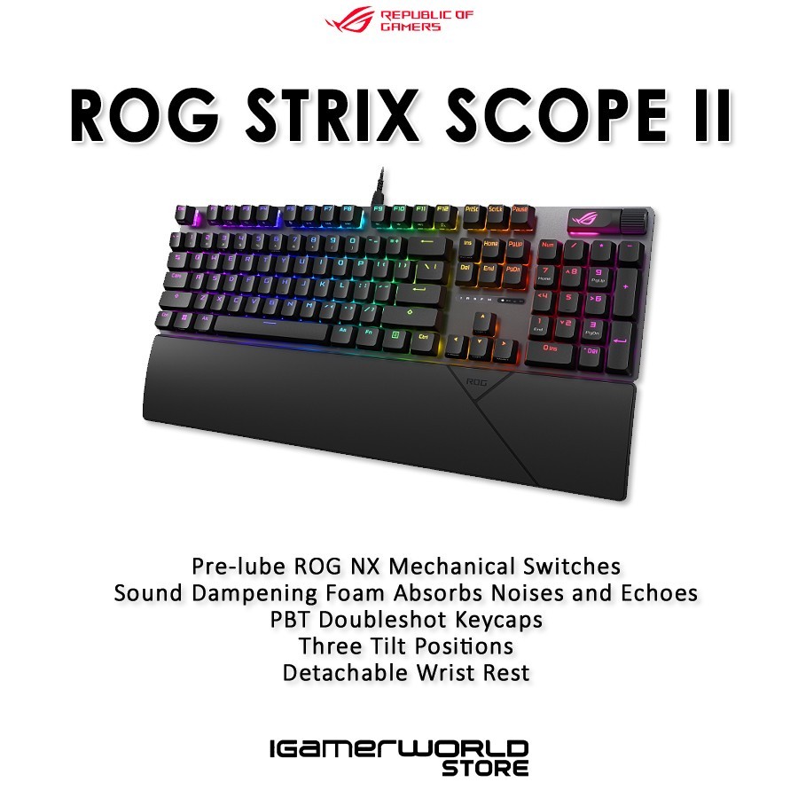 Jual ASUS ROG Strix Scope II Gaming Keyboard | Shopee Indonesia