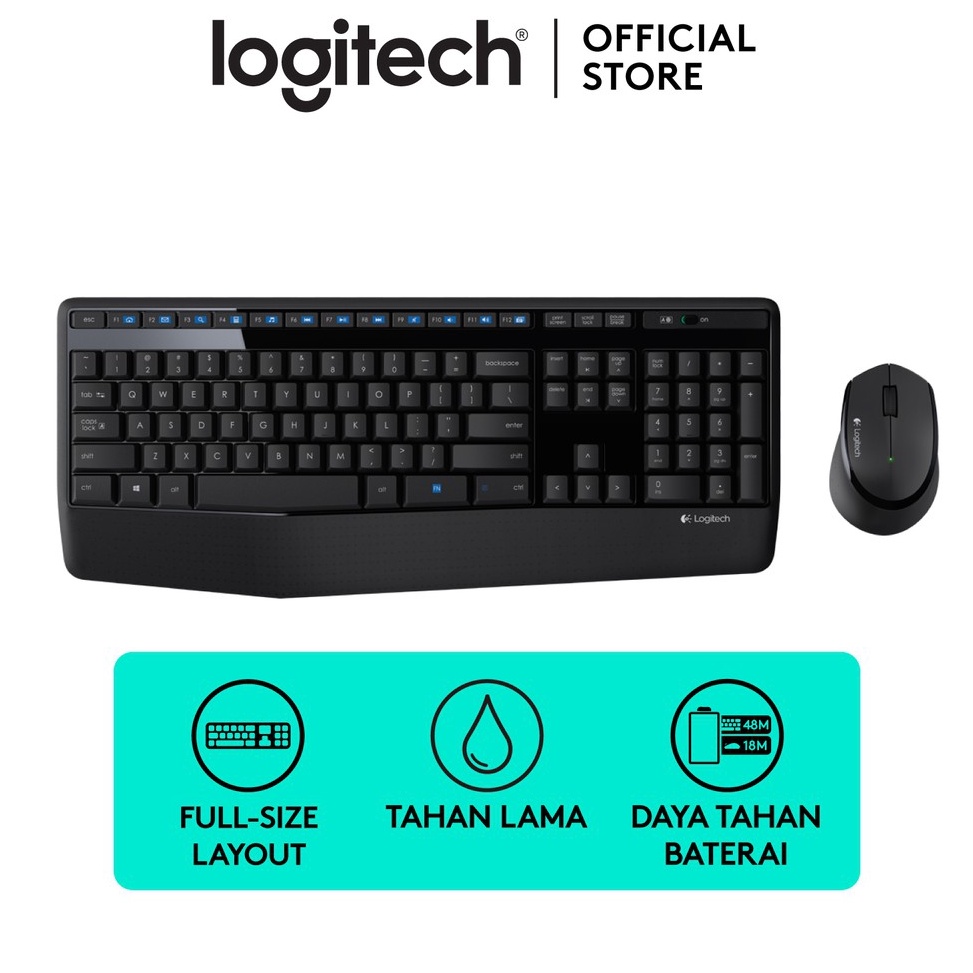 Jual Bagus Dipakai Logitech MK345 Wireless Combo Keyboard Mouse