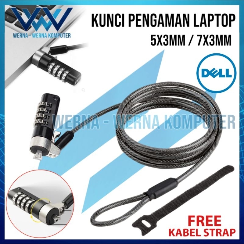 Jual Kunci Pengaman Laptop / Notebook 3x5mm DELL Kombinasi Angka LU-198 ...