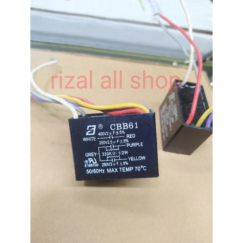 Jual kapasitor kipas angin 5 kabel CBB61 Shopee Indonesia