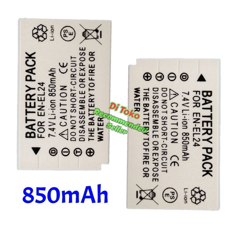 2 Batterie EN-EL24 (VFB11901) Per Nikon 1 J5 – Compatibili Con Nikon 1J5 (VVA241K001)