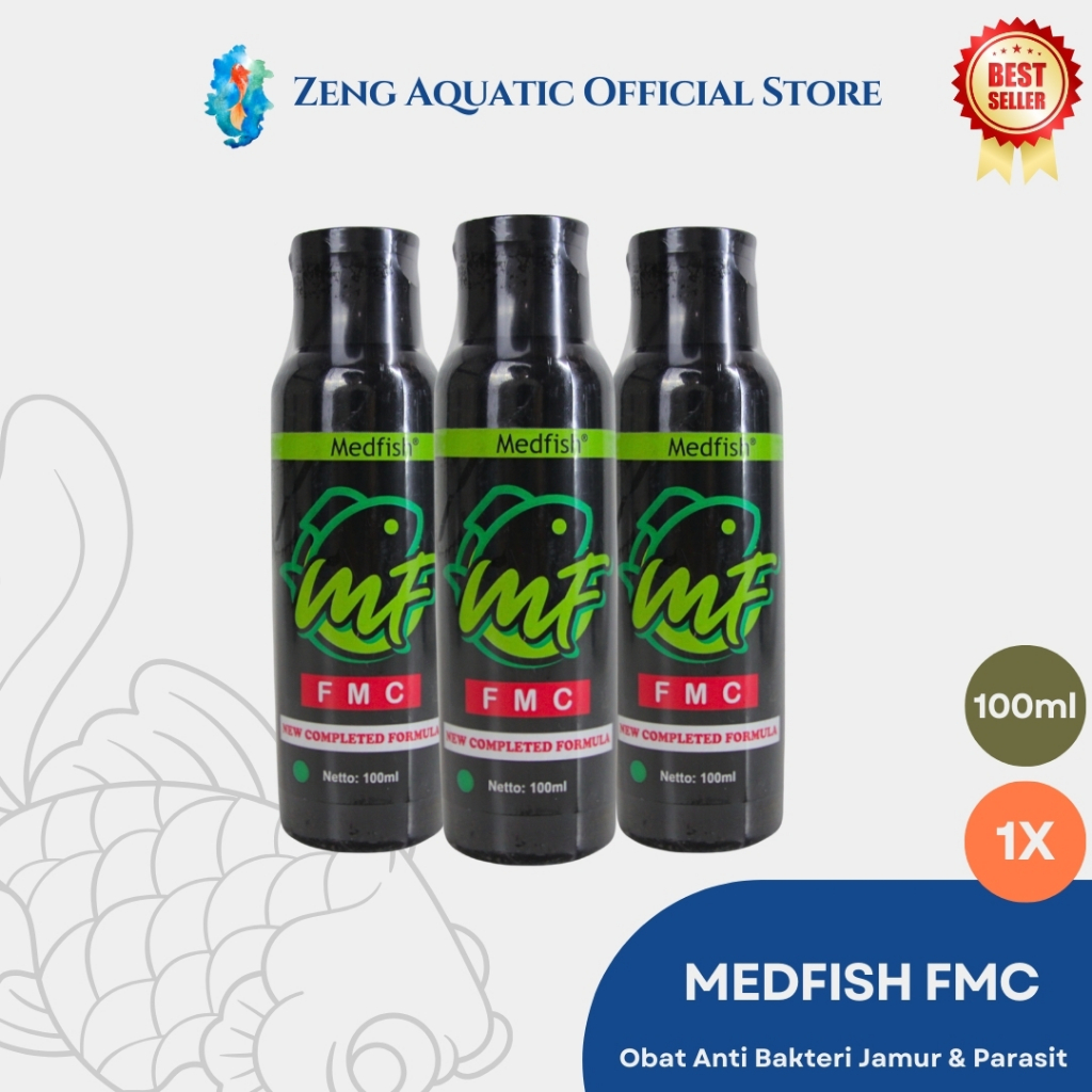 Jual Obat Ikan Fmc Medfish 100Ml - Anti Jamur, Bakteri & Parasit ...