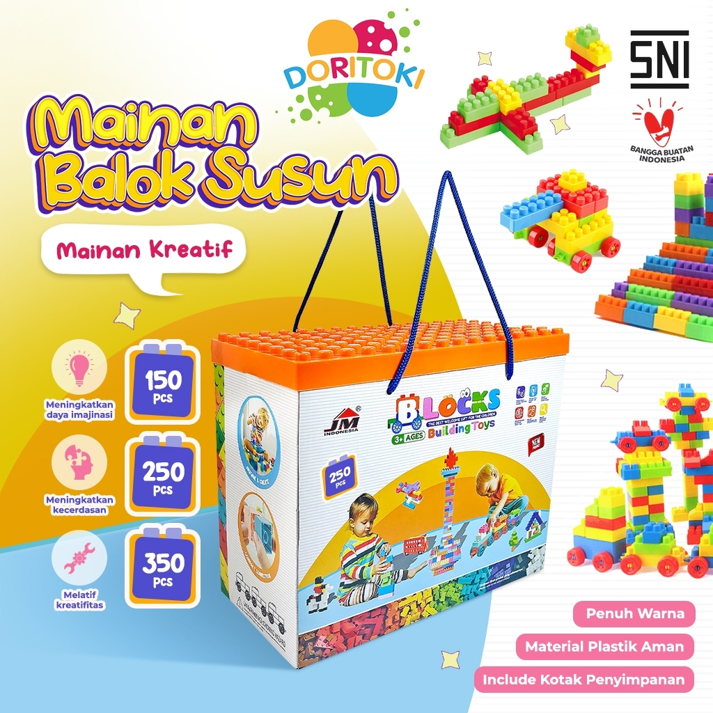 Jual MAINAN BALOK / BUILDING BLOCK / BRICKS I PCS / MAINAN EDUKASI ...