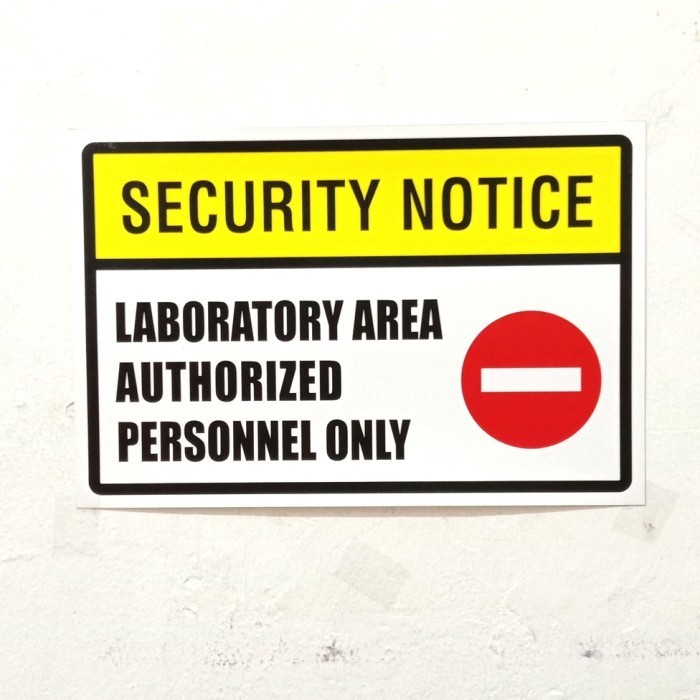 Jual Sign Sticker Tulisan Security Notice Stiker Rambu Ukuran 20X30CM ...