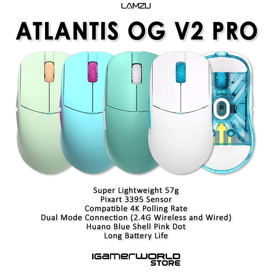 Jual Lamzu Atlantis OG V2 PRO Wireless Dual Connection Gaming Mouse ...