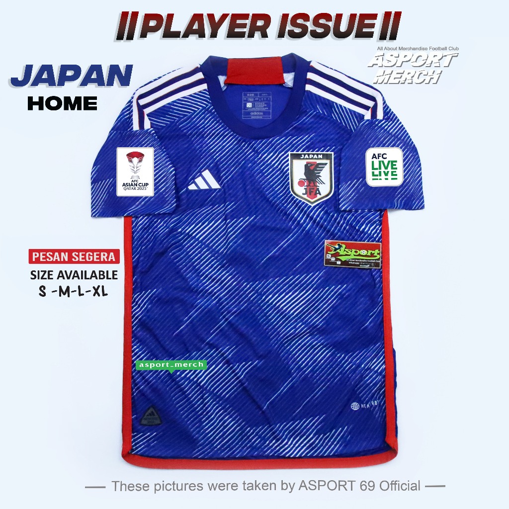 Jual JAPAN HOME PLAYER ISSUE JERSEY BOLA JEPANG HOME AFC 2024 JERSEY