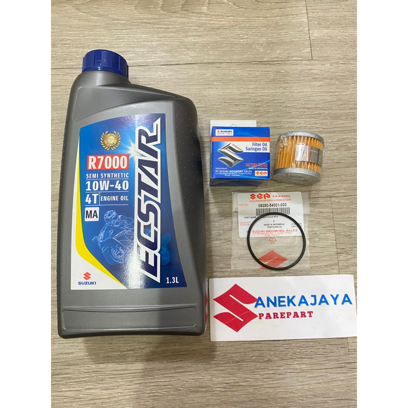 Jual OLI SUZUKI ECSTAR R7000 1300ML 1.3LITER FREE FILTER OLI GSX SATRIA ...