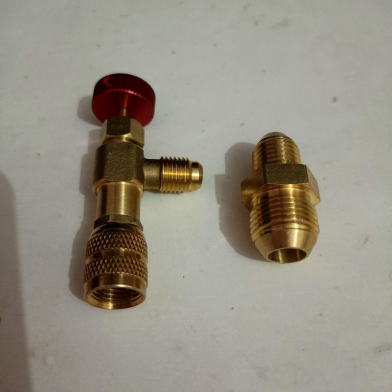 Jual Kran Adapter Nepel isi Freon R410 R32 | Shopee Indonesia