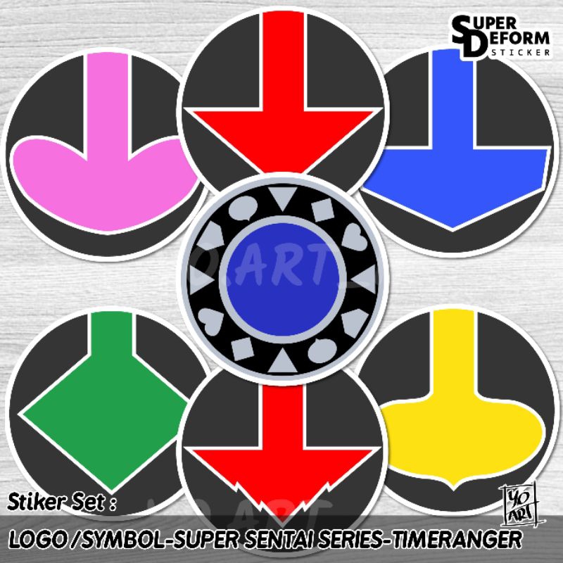 Jual Stiker Set - Logo/Simbol Super Sentai Series TIMERANGER | Shopee ...