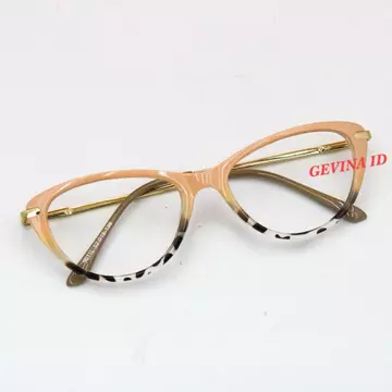 Kacamata Minus Frame Cat Eye Selyne Paket Frame Lensa Anti Radiasi Kacamata Wanita Anti Uv